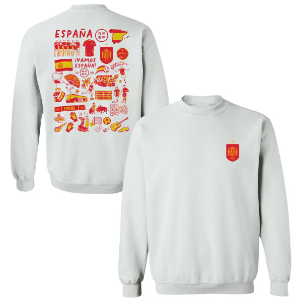 Женская Свитшот Spain National Team Vive La Fete Impressions Artwork - White