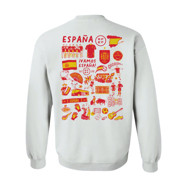 Женская Свитшот Spain National Team Vive La Fete Impressions Artwork - White