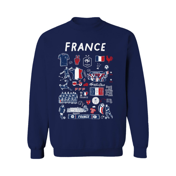 Женская Свитшот France National Team Vive La Fete Impressions Artwork - Navy