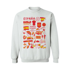Женская Свитшот Spain National Team Vive La Fete Impressions Artwork - White