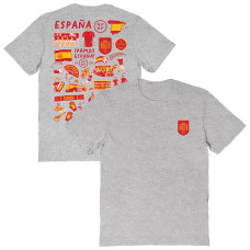 Женская Футболка Spain National Team Vive La Fete Impressions Artwork Fitted - Gray