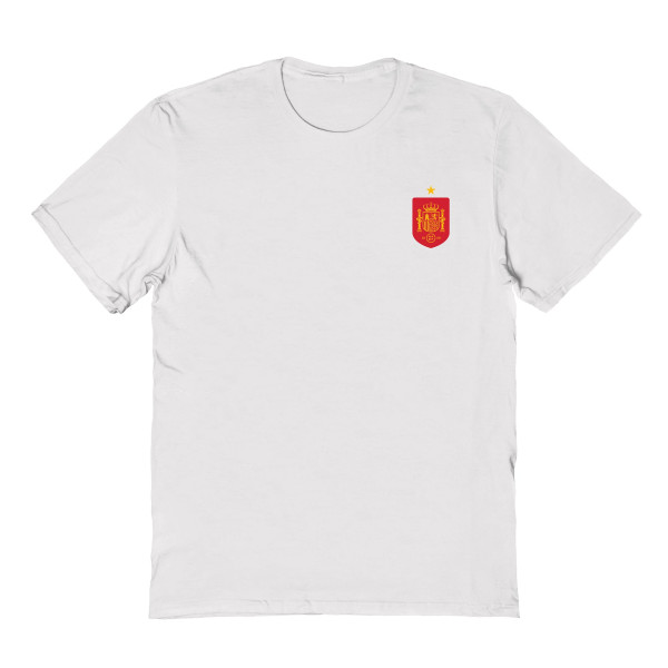 Женская Футболка Spain National Team Vive La Fete Impressions Artwork Fitted - White