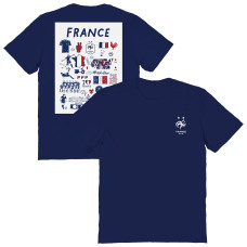 Женская Футболка France National Team Vive La Fete Impressions Artwork Fitted - Navy