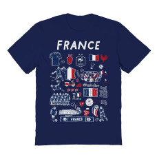 Женская Футболка France National Team Vive La Fete Impressions Artwork Fitted - Navy