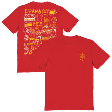 Женская Футболка Spain National Team Vive La Fete Impressions Artwork Fitted - Red
