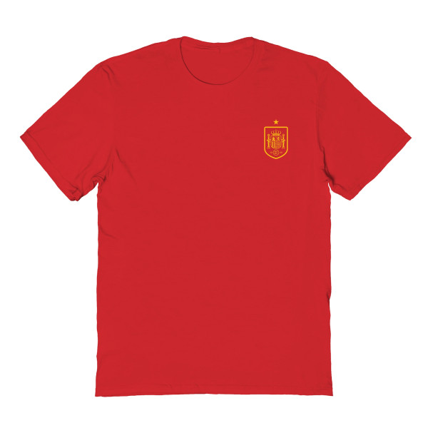 Женская Футболка Spain National Team Vive La Fete Impressions Artwork Fitted - Red