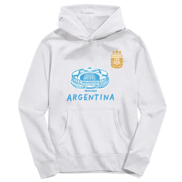 Подростковая Argentina National Team Vive La Fete Stadium Style Hoodie - White
