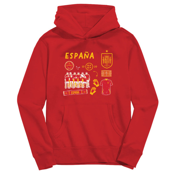 Подростковая Spain National Team Vive La Fete Impressions Icons Hoodie - Red