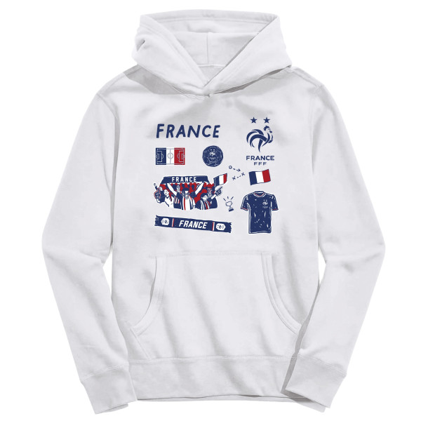 Детская France National Team Vive La Fete Impressions Icons Hoodie - White