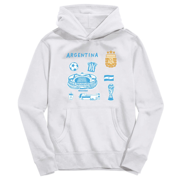 Детская Argentina National Team Vive La Fete Impressions Icons Hoodie - White