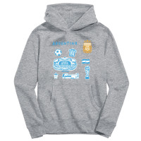 Детская Argentina National Team Vive La Fete Impressions Icons Hoodie - Gray