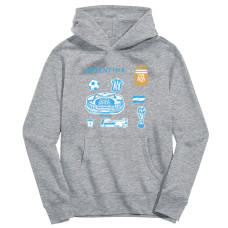 Детская Argentina National Team Vive La Fete Impressions Icons Hoodie - Gray
