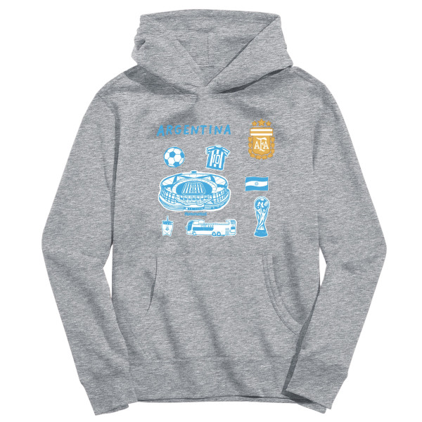 Детская Argentina National Team Vive La Fete Impressions Icons Hoodie - Gray
