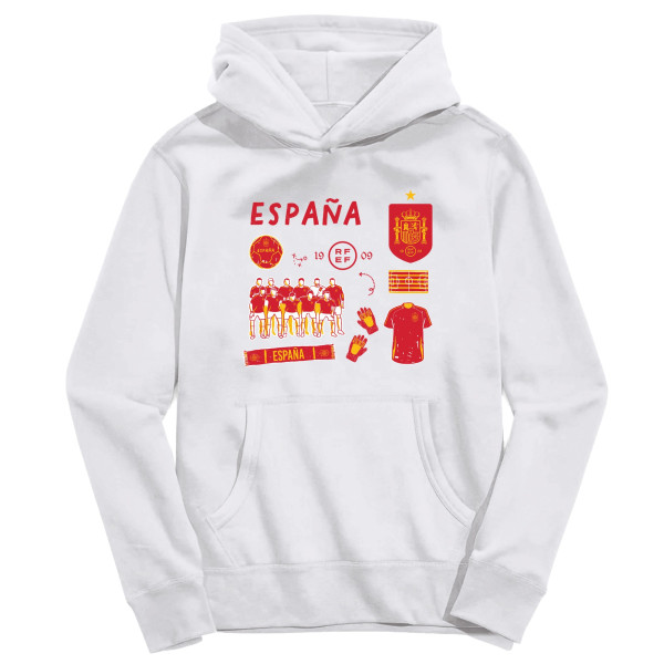 Детская Spain National Team Vive La Fete Impressions Icons Hoodie - White