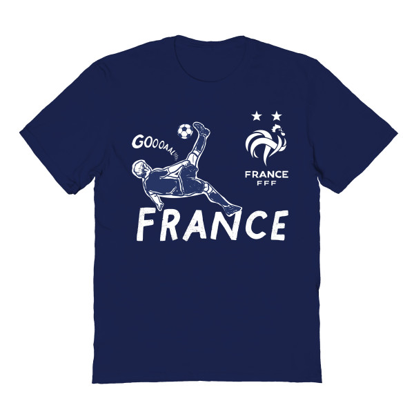 Подростковая France National Team Vive La Fete Chilena Style T-Shirt - Navy