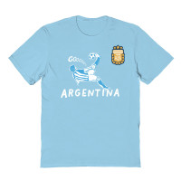 Подростковая Argentina National Team Vive La Fete Chilena Style T-Shirt - Light Blue