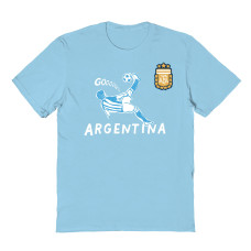 Подростковая Argentina National Team Vive La Fete Chilena Style T-Shirt - Light Blue