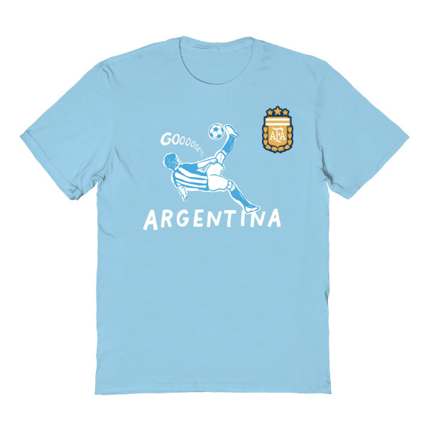 Подростковая Argentina National Team Vive La Fete Chilena Style T-Shirt - Light Blue