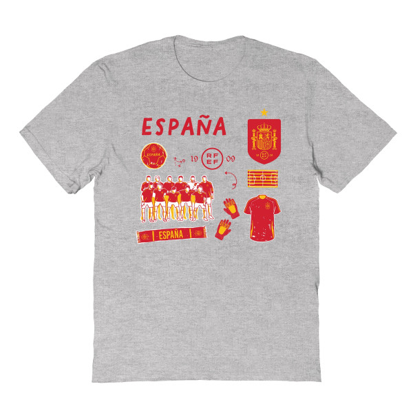 Подростковая Spain National Team Vive La Fete Impressions Icons T-Shirt - Gray