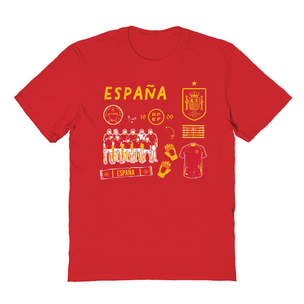 Подростковая Spain National Team Vive La Fete Impressions Icons T-Shirt - Red