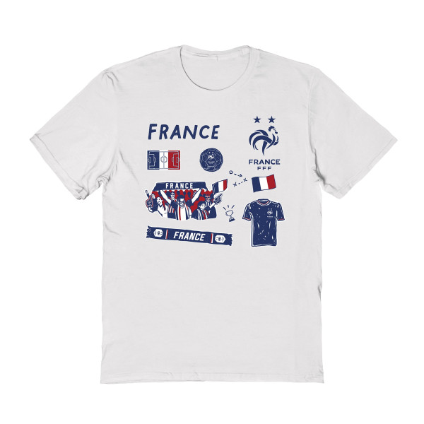 Детская France National Team Vive La Fete Impressions Icons T-Shirt - White