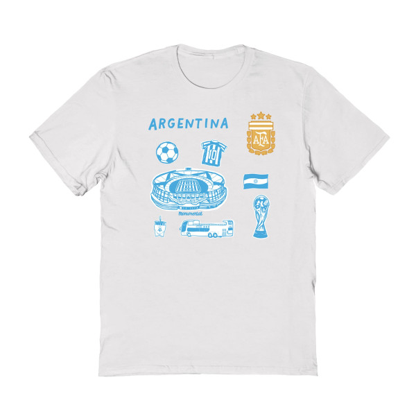 Детская Argentina National Team Vive La Fete Impressions Icons T-Shirt - White
