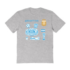 Детская Argentina National Team Vive La Fete Impressions Icons T-Shirt - Gray