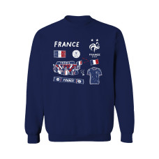 Женская Свитшот France National Team Vive La Fete Impressions Icons - Navy