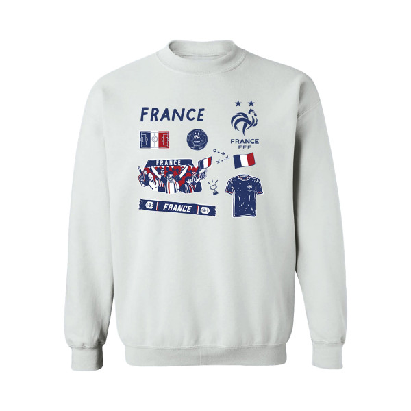 Женская Свитшот France National Team Vive La Fete Impressions Icons - White
