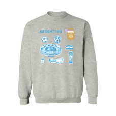Женская Свитшот Argentina National Team Vive La Fete Impressions Icons - Gray