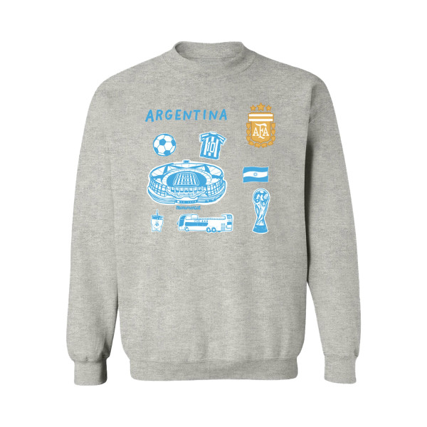Женская Свитшот Argentina National Team Vive La Fete Impressions Icons - Gray