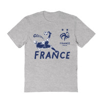 Женская Футболка France National Team Vive La Fete Chilena Style - Gray