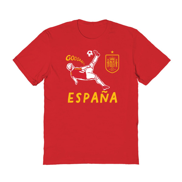 Женская Футболка Spain National Team Vive La Fete Chilena Style - Red