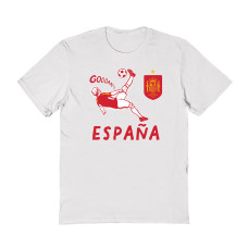 Женская Футболка Spain National Team Vive La Fete Chilena Style - White