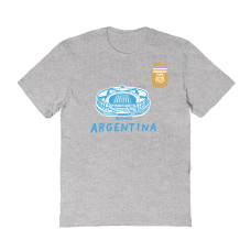 Женская Футболка Argentina National Team Vive La Fete Stadium Style - Gray
