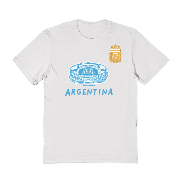 Женская Футболка Argentina National Team Vive La Fete Stadium Style - White