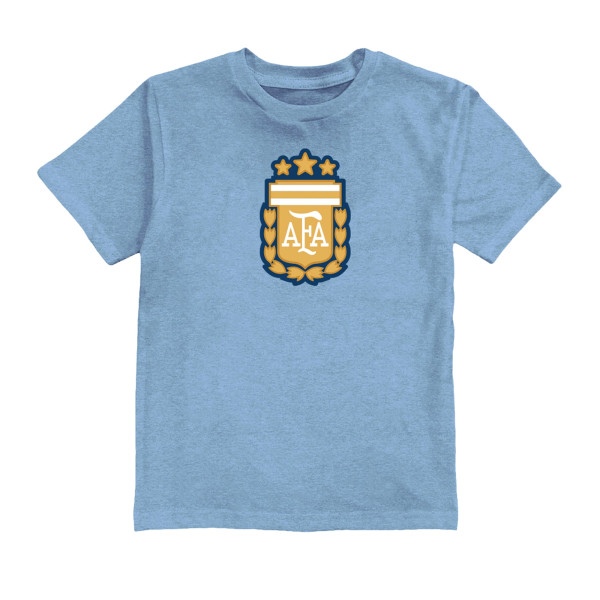 Подростковая Lionel Messi Argentina National Team Vive La Fete Name & Number Color Badge T-Shirt - Light Blue