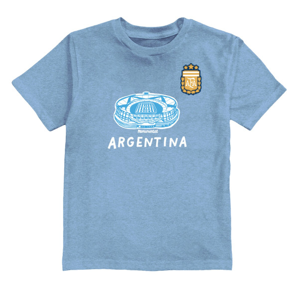 Подростковая Lautaro Martinez Argentina National Team Vive La Fete Name & Number Stadium Style T-Shirt - Light Blue