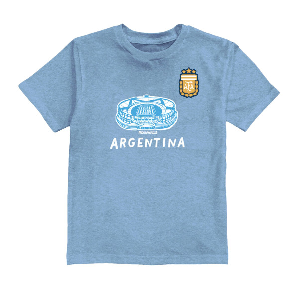 Детская Julián Álvarez Argentina National Team Vive La Fete Name & Number Stadium Style T-Shirt - Light Blue