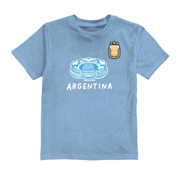 Детская Lionel Messi Argentina National Team Vive La Fete Name & Number Stadium Style T-Shirt - Light Blue