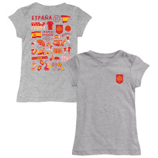 Детская Spain National Team Vive La Fete Girls Impressions Artwork Fitted T-Shirt - Gray