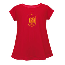 Детская Spain National Team Vive La Fete Girls Color Badge A-Line Top - Red