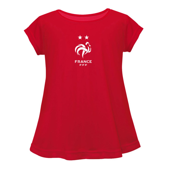 Детская France National Team Vive La Fete Girls Color Badge A-Line Top - Red