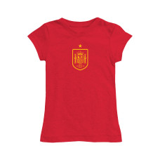 Подростковая Spain National Team Vive La Fete Girls Color Badge Fitted T-Shirt - Red