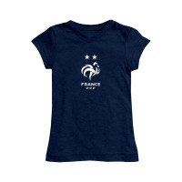 Подростковая France National Team Vive La Fete Girls Color Badge Fitted T-Shirt - Navy