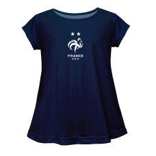 Подростковая France National Team Vive La Fete Girls Color Badge A-Line Top - Navy