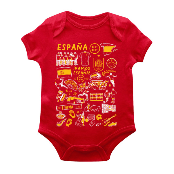 Детская Spain National Team Vive La Fete Impressions Artwork Bodysuit - Red