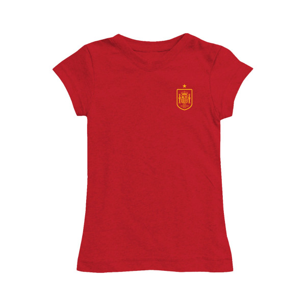 Подростковая Spain National Team Vive La Fete Girls Impressions Artwork Fitted T-Shirt - Red