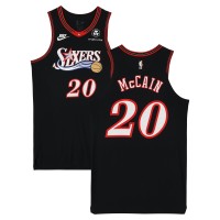 Jared McCain Philadelphia 76ers Fanatics Authentic Game-Used #20 Black Nike Classic Edition Jersey from Multiple Games in December of 2025 - Size 48+4