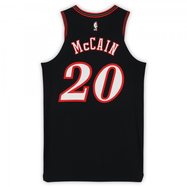Jared McCain Philadelphia 76ers Fanatics Authentic Game-Used #20 Black Nike Classic Edition Jersey from Multiple Games in December of 2025 - Size 48+4